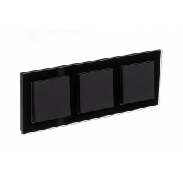 Рамка 3-м AtlasDesign Nature стекло черн. SE ATN321003