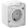 Розетка 1-м ОП AtlasDesign PROFI 16А IP54 250В заземл. защ. шторки бел. SE ATN540145