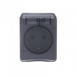 Розетка 1-м ОП AtlasDesign Profi54 16А IP54 250В с заземл. защ. шторки антрацит SE ATN544045