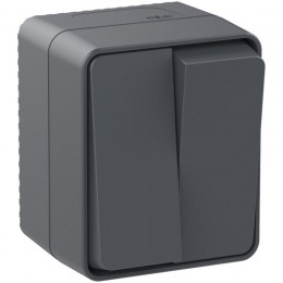 Выключатель 2-кл. ОП AtlasDesign PROFI IP54 10AX антрацит SE ATN544051