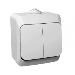 Выключатель 2-кл. ОП Этюд 10А IP44 10AX бел. SE BA10-042B