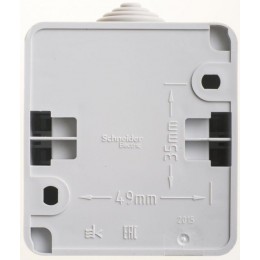 Выключатель 2-кл. ОП Этюд 10А IP44 10AX сер. SE BA10-042C