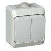 Выключатель 2-кл. ОП Этюд 10А IP44 10AX сер. SE BA10-042C
