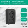 Розетка 2-м ОП Blanca 16А IP20 250В без заземл. без защ. шторок с изолир. пластиной антрацит SE BLNRA000216