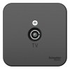 Розетка телевизионная TV ОП Blanca коннектор с изолир. пластиной антрацит SE BLNTA000016