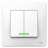 Выключатель 2-кл. СП Blanca 6А IP20 (сх. 5) 250В с подсветкой бел. SE BLNVS006511