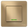 Выключатель 1-кл. СП Blanca 10А IP20 (сх. 1) 250В с подсветкой титан SE BLNVS010114