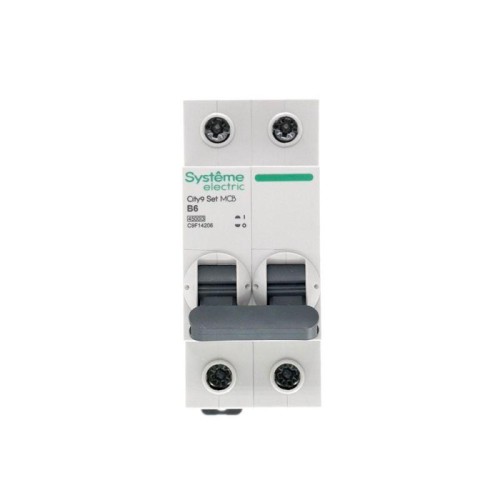 Выключатель автоматический модульный 2п B 6А 4.5кА City9 Set 230В SE C9F14206