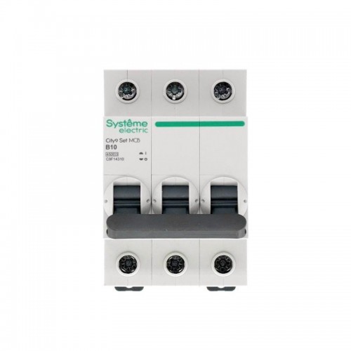 Выключатель автоматический модульный 3п B 10А 4.5кА City9 Set 400В SE C9F14310