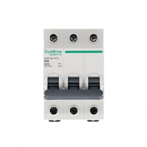 Выключатель автоматический модульный 3п B 50А 4.5кА City9 Set 400В SE C9F14350