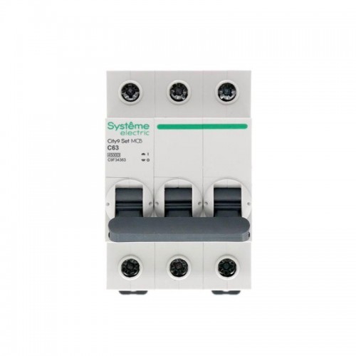 Выключатель автоматический модульный 3п C 63А 4.5кА City9 Set 400В SE C9F34363
