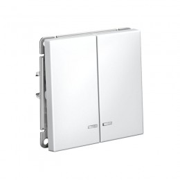 Выключатель 2-кл. ArtGallery (сх. 5а) 10AX с подсветкой механизм бел. SE GAL000153