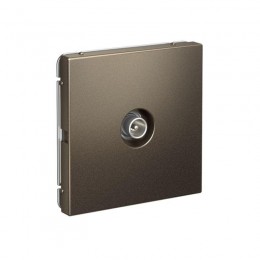 Розетка телевизионная оконечная TV ArtGallery 1дБ механизм мокко SE GAL000691