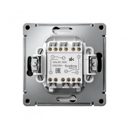 Переключатель 2-кл. ArtGallery 10AX быстрозажим. клем. механизм карбон SE GAL001065S