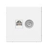 Розетка компьютерная + телевизионная 2-м ArtGallery RJ45 + TV кат.5E лотос SE GAL001389