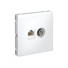 Розетка компьютерная + телевизионная 2-м ArtGallery RJ45 + TV кат.5E лотос SE GAL001389