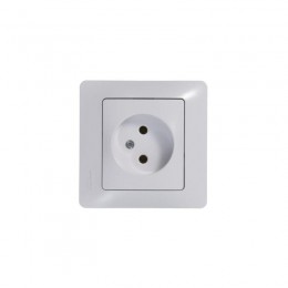 Розетка 1-м СП Glossa 16А IP20 без заземл. механизм бел. SE GSL000141