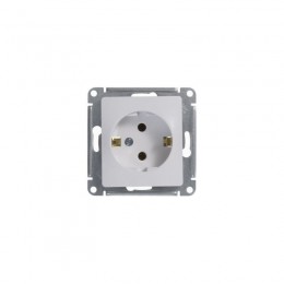 Розетка 1-м СП Glossa 16А IP20 с заземл. механизм бел. SE GSL000143
