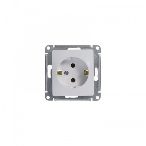 Розетка 1-м СП Glossa 16А IP20 с заземл. механизм бел. SE GSL000143
