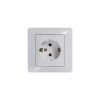 Розетка 1-м СП Glossa 16А IP20 с заземл. механизм бел. SE GSL000143