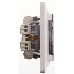 Розетка 1-м СП Glossa 16А IP44 с заземл. защ. шторки с крышкой в сборе бел. SE GSL000148