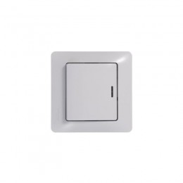 Переключатель проходной 1-кл. СП Glossa 10А IP20 (сх. 6а) 10AX с подсветкой механизм бел. SE GSL000163