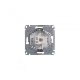 Розетка компьютерная 1-м СП Glossa RJ45 кат.5E механизм бел. SE GSL000181K