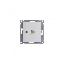 Розетка компьютерная 1-м СП Glossa RJ45 кат.5E механизм бел. SE GSL000181K