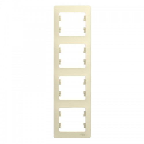 Рамка 4-м Glossa вертикал. беж. SE GSL000208
