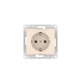 Розетка Glossa 16А с заземл. быстрозажим. клем. механизм беж. SE GSL000243S