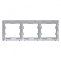 Рамка 3-м Glossa горизонт. алюм. SE GSL000303