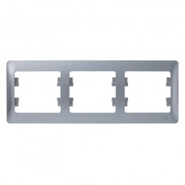 Рамка 3-м Glossa горизонт. алюм. SE GSL000303
