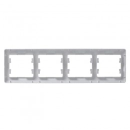 Рамка 4-м Glossa горизонт. алюм. SE GSL000304