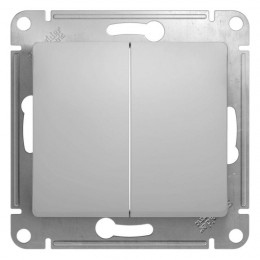 Переключатель проходной 2-кл. СП Glossa 10А IP20 (сх. 6/2) 10AX механизм алюм. SE GSL000365