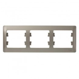 Рамка 3-м Glossa горизонт. титан SE GSL000403