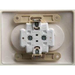 Розетка 2-м СП Glossa 16А IP20 250В без заземл. в сборе перламутр. SE GSL000620