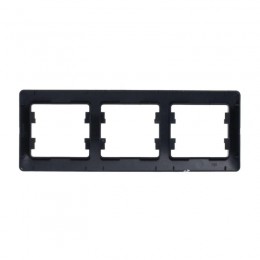 Рамка 3-м Glossa горизонт. антрацит SE GSL000703