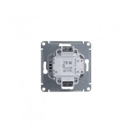 Выключатель 2-кл. СП Glossa 10А IP20 (сх. 5а) 10AX с подсветкой механизм антрацит SE GSL000753