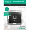 Розетка компьютерная 1-м Glossa RJ45 кат.5E механизм антрацит SE GSL000781K
