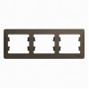 Рамка 3-м Glossa горизонт. шоколад SE GSL000803