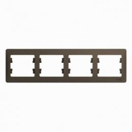 Рамка 4-м Glossa горизонт. шоколад SE GSL000804