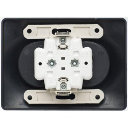 Розетка 2-м СП Glossa 16А IP20 250В без заземл. шоколад SE GSL000820