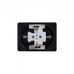 Розетка 2-м Glossa 16А с заземл. в сборе шоколад SE GSL000824