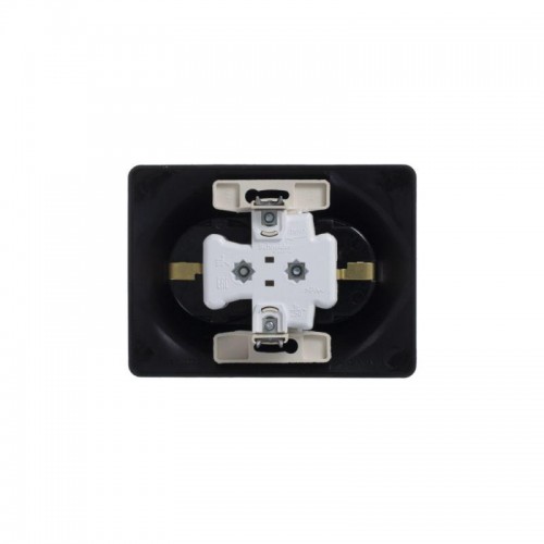 Розетка 2-м Glossa 16А с заземл. в сборе шоколад SE GSL000824