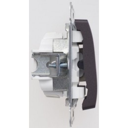 Переключатель проходной 1-кл. СП Glossa 10А IP20 (сх. 6) 10AX механизм шоколад. SE GSL000861