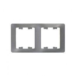 Рамка 2-м Glossa вертикал. платина SE GSL001206