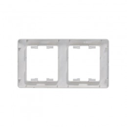 Рамка 2-м Glossa вертикал. платина SE GSL001206