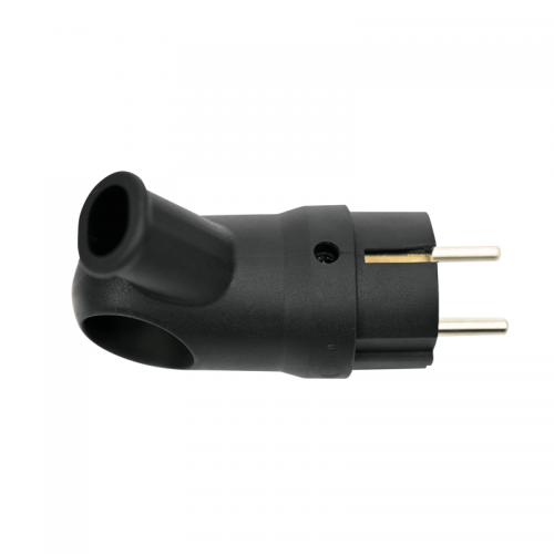 Вилка угловая MultiSet 16А 250В IP44 с заземл. каучук черн. SE MST1102BK