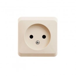 Розетка 1-м ОП Этюд 16А IP20 250В без заземл. без защ. шторок крем. SE PA16-001K