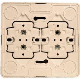 Розетка 4-м ОП Этюд 16А IP20 250В без заземл. без защ. шторок крем. SE PA16-205K